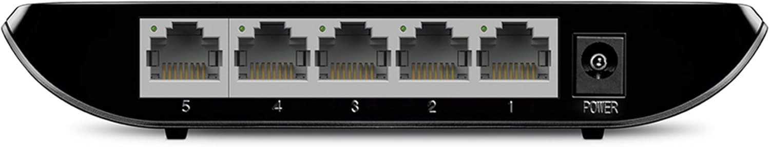 TP-Link TL-SG1005D, 5 Port Gigabit Ethernet Network Switch, Ethernet Splitter, Hub, Desktop and Wall-Mounting, Plastic Case, Plug and Play, Energy-Saving, Black