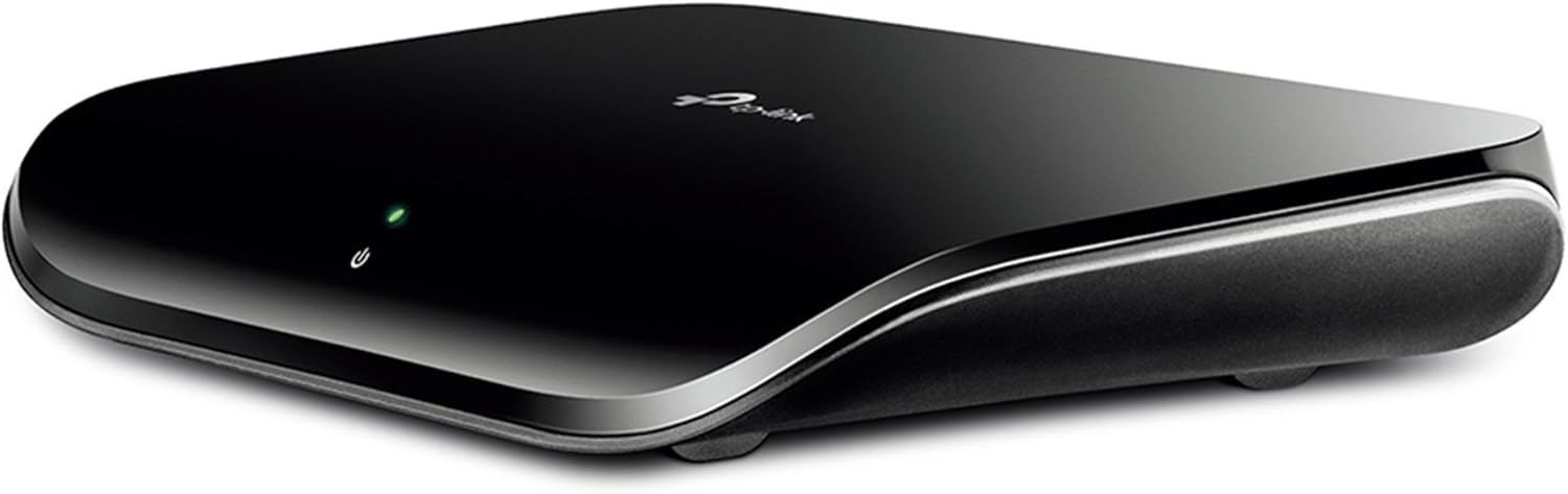 TP-Link TL-SG1005D, 5 Port Gigabit Ethernet Network Switch, Ethernet Splitter, Hub, Desktop and Wall-Mounting, Plastic Case, Plug and Play, Energy-Saving, Black