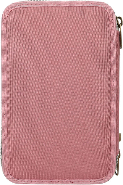 Depesche 13640 TOPModel Leoheart - Filled 3-Compartment Pencil Case in Pink with Model Motif and Bows, Pencil Case with Coloured Pencils, Scissors, Ruler and Much More
