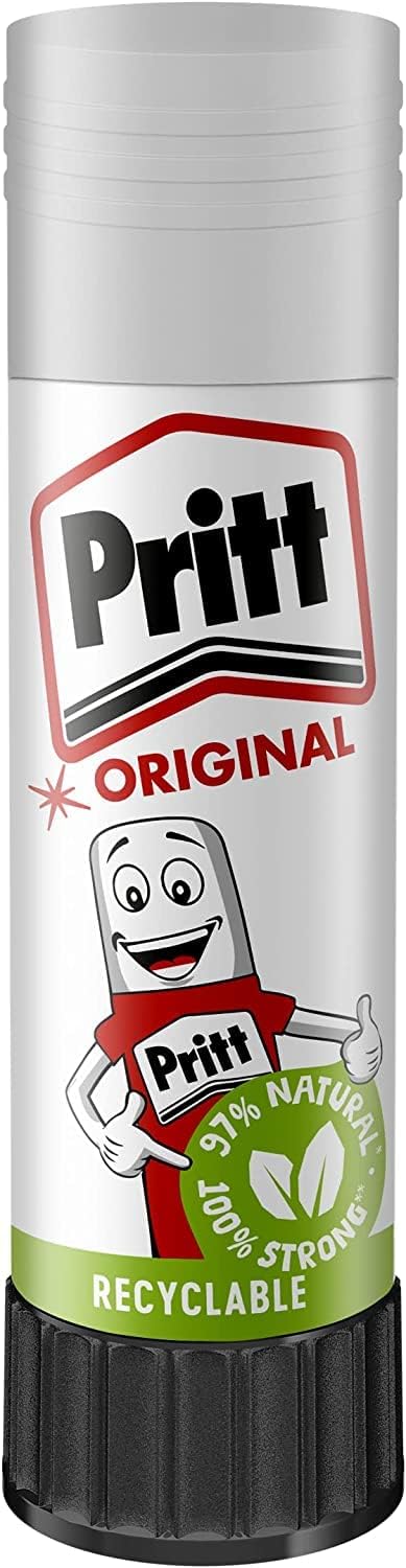 Pritt Glue Stick, Safe & Child-Friendly Craft Glue for Arts & Crafts Activities, Strong-Hold adhesive for School & Office Supplies, 43g (Pack of 5