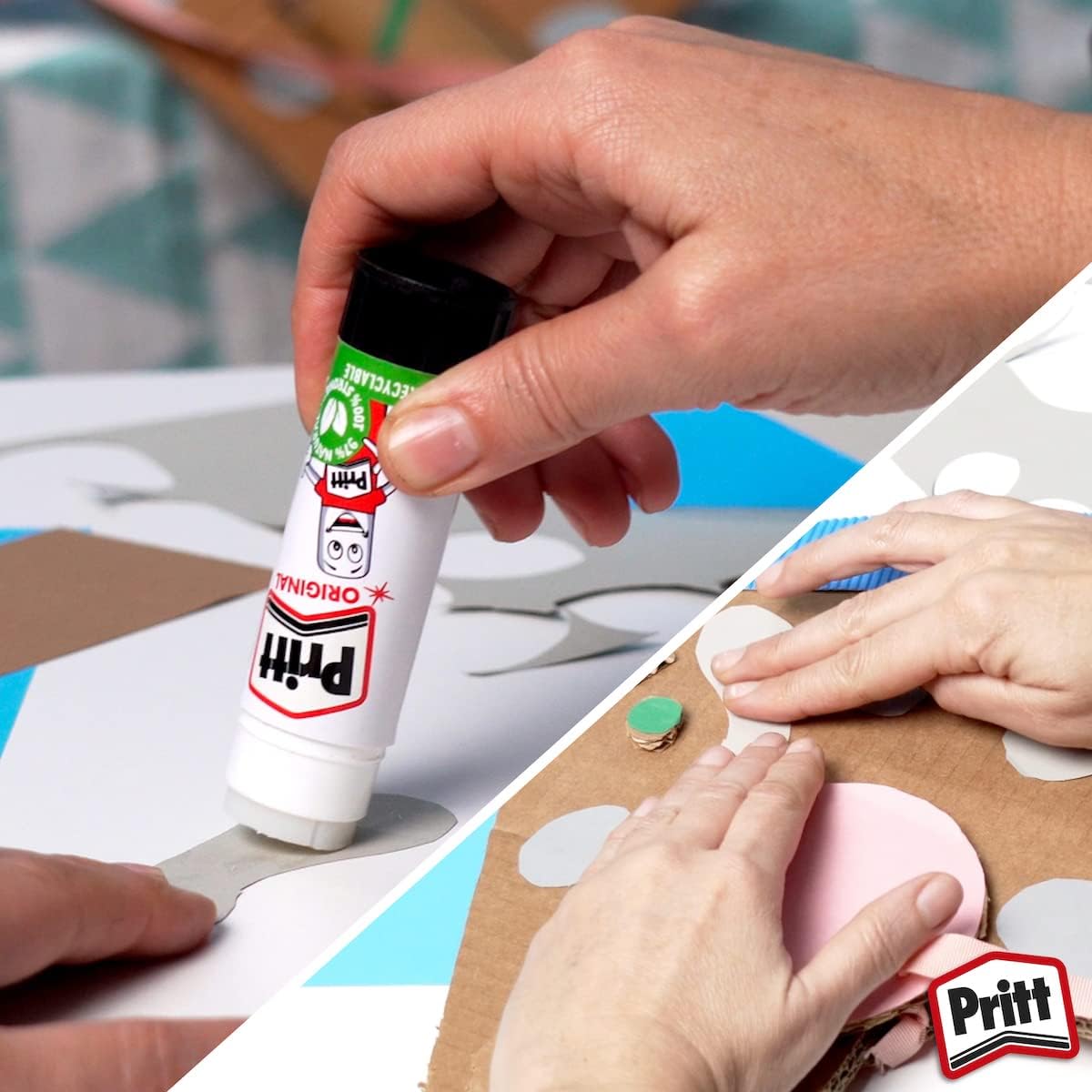 Pritt Glue Stick, Safe & Child-Friendly Craft Glue for Arts & Crafts Activities, Strong-Hold adhesive for School & Office Supplies, 43g (Pack of 5