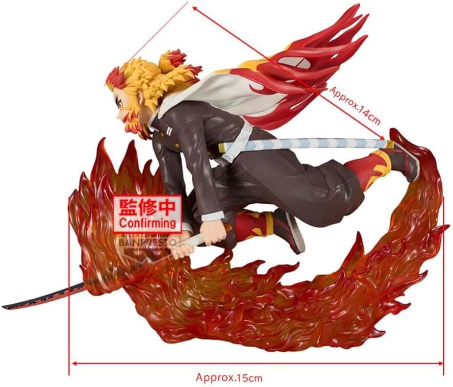 Banpresto Vibration Stars Plus: Demon Slayer: Kimetsu No Yaiba - Kyojuro Rengoku Statue (14Cm) (29069)