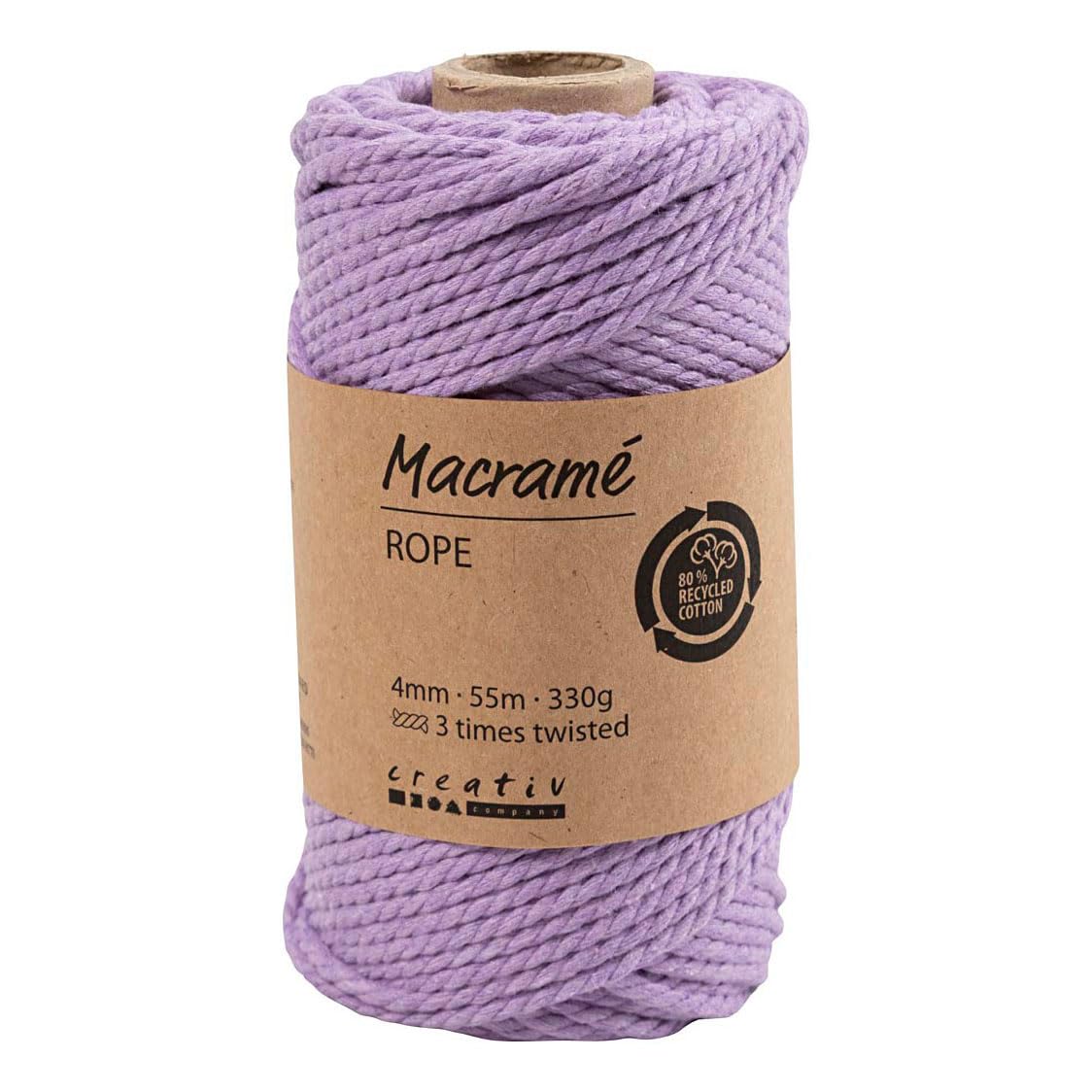 Creativ Company - Macrame Koord Paars 55m
