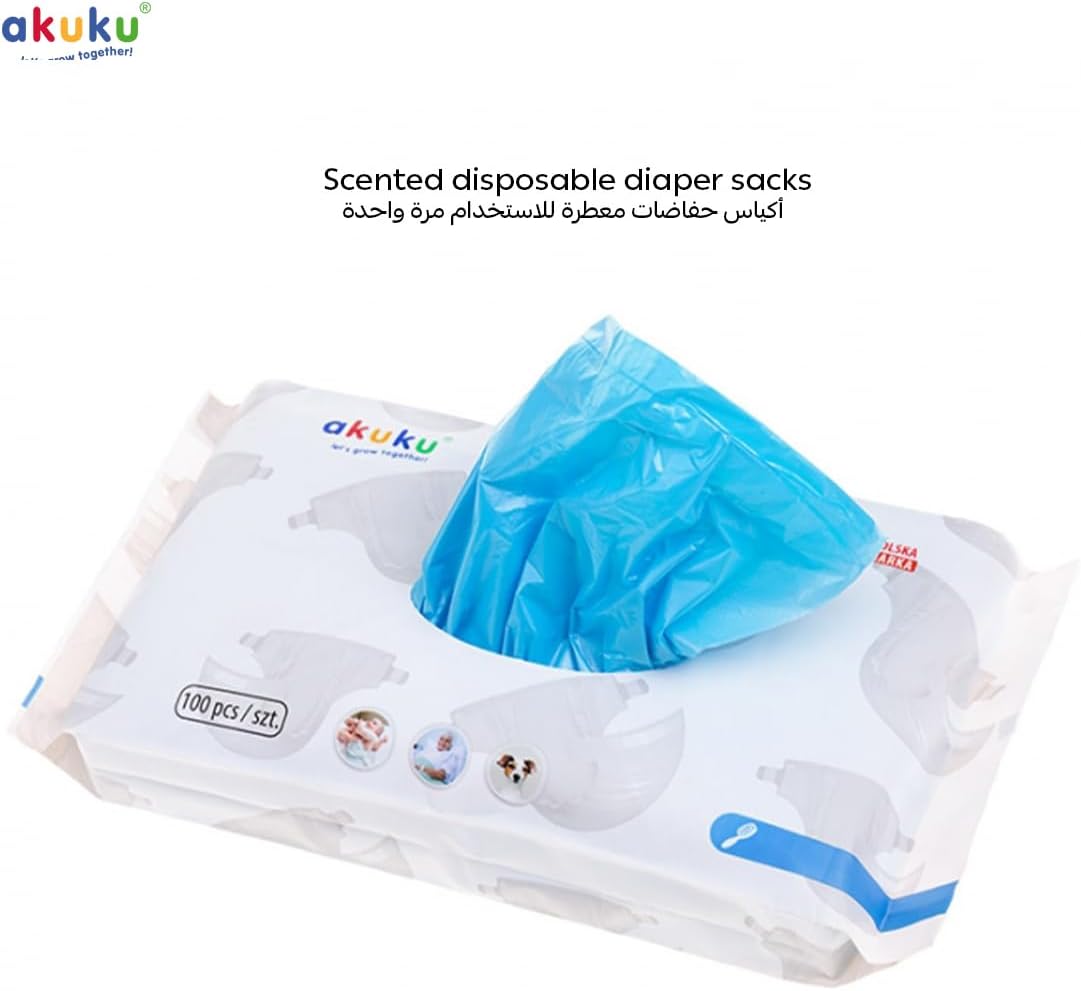 Akuku - Scented Disposable Diaper Bags - 100 Pc