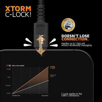 Next Gen Ultra 240W USB-C PD Cable (1.5m) Black by Xtorm