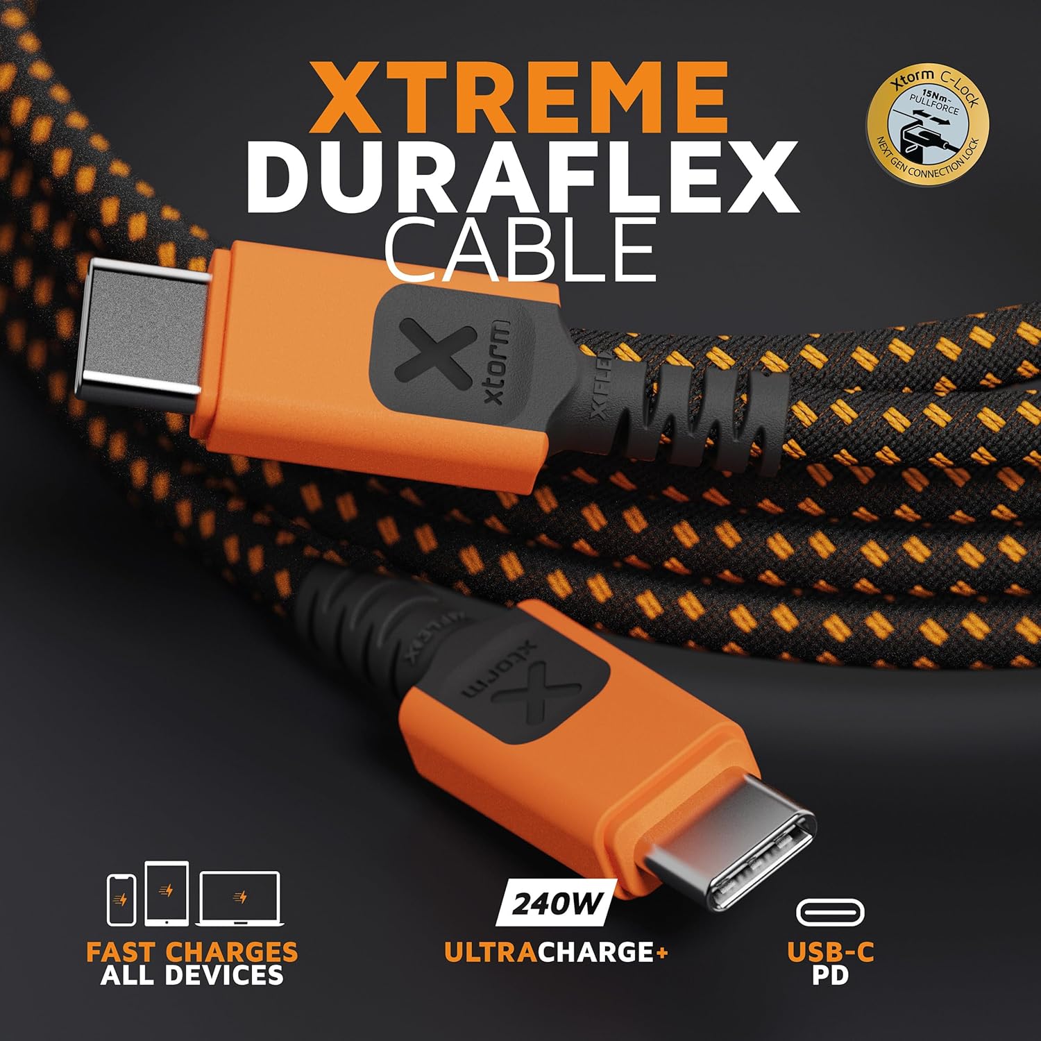 Xtreme Kabel USB-C Ultra 240W 1,5m door Xtorm