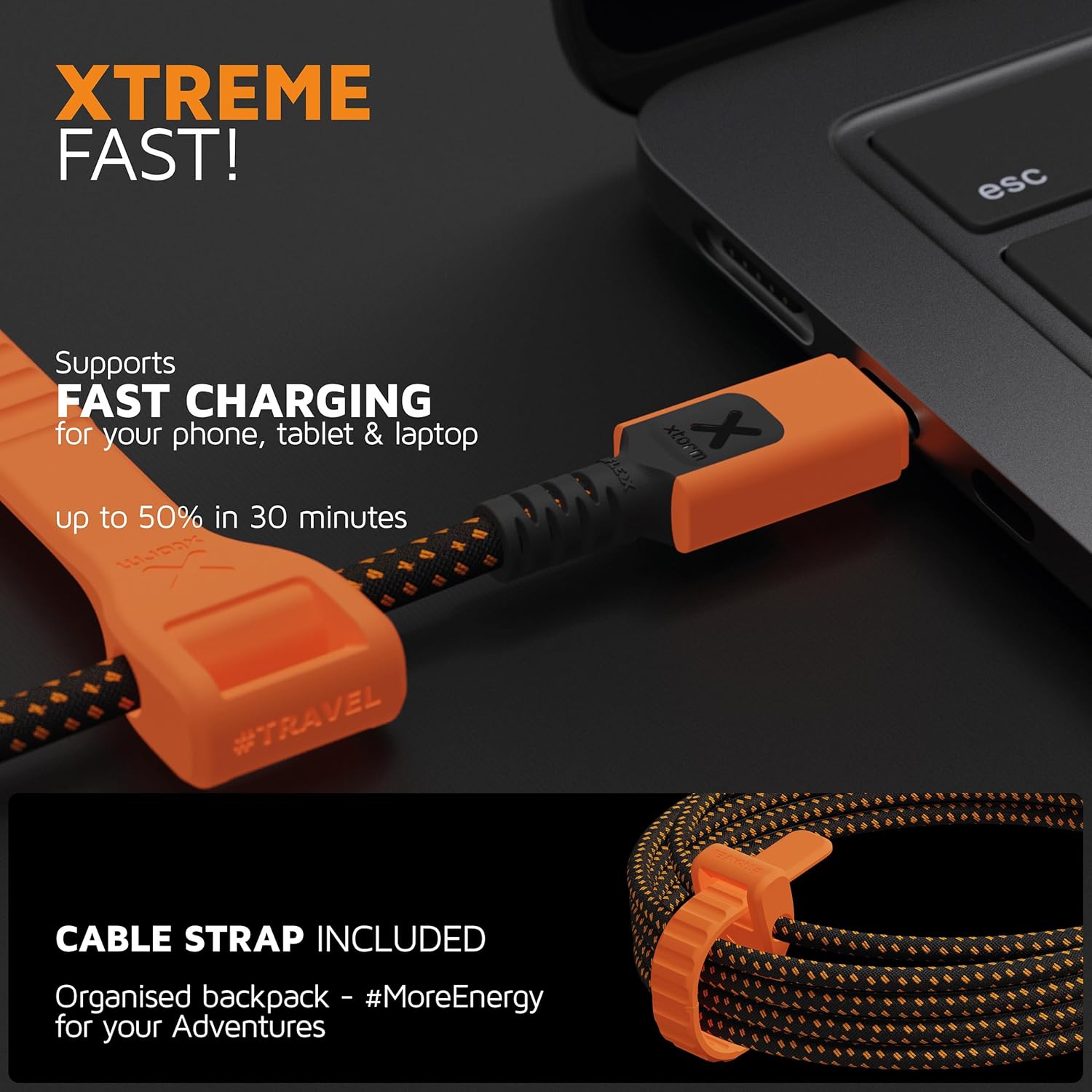 Xtreme Kabel USB-C Ultra 240W 1,5m door Xtorm