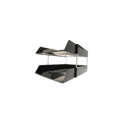5 Star Office Letter Tray High-impact Polystyrene Foolscap Black
