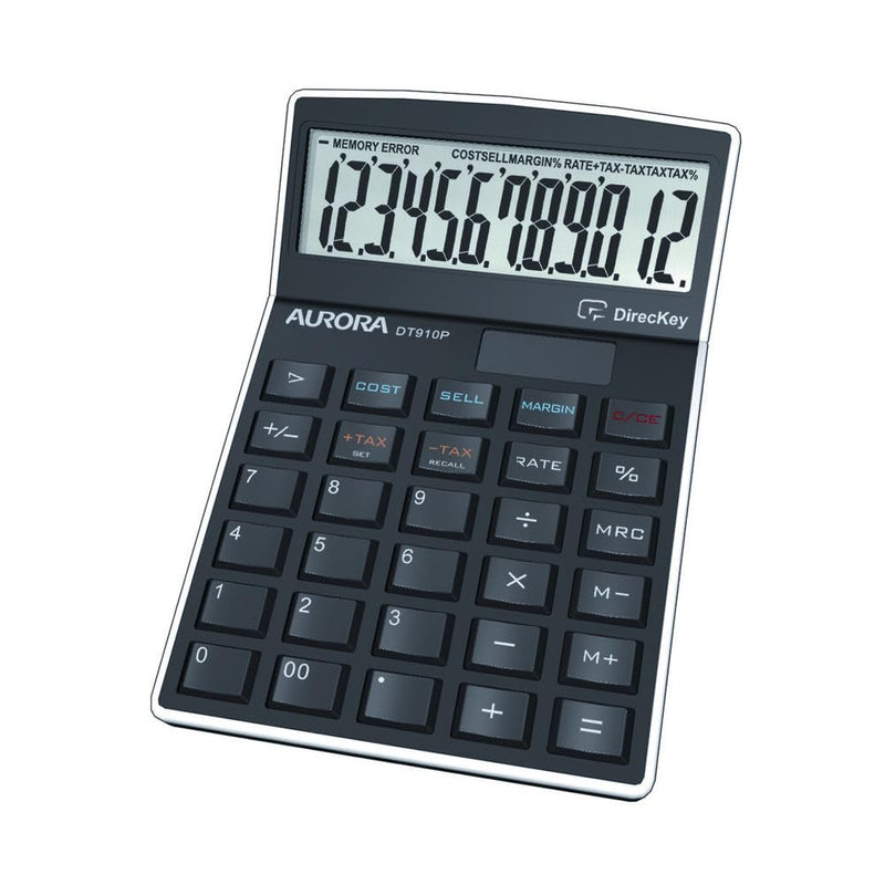 Aurora DT910P Desk Calculator - Black