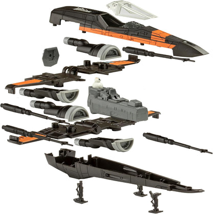 Revell 06564 Build & Play: Star Wars Poe's X-Wing Fighter - With Authentic Sounds - 1:78 Scale Unbuilt Pre-coloured Click-Together Toy - 18 Parts - From 6 Years+