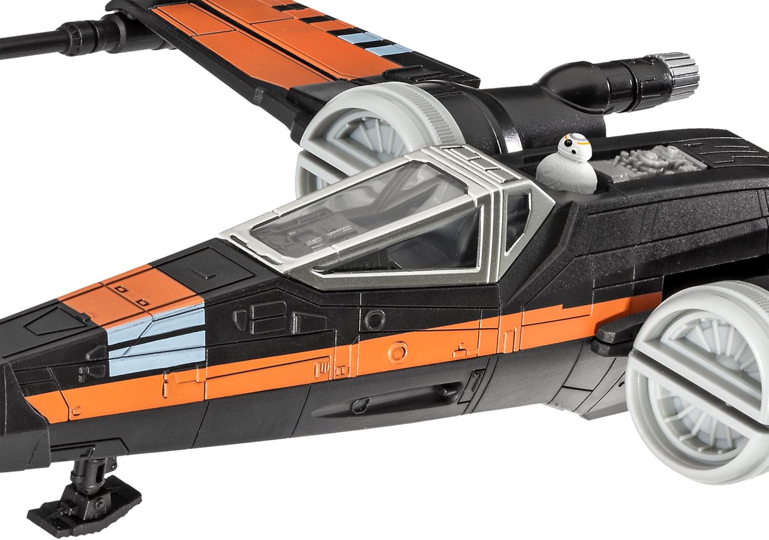 Revell 06564 Build & Play: Star Wars Poe's X-Wing Fighter - With Authentic Sounds - 1:78 Scale Unbuilt Pre-coloured Click-Together Toy - 18 Parts - From 6 Years+