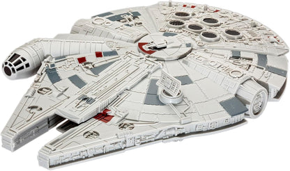 Revell 06566 Build & Play: Star Wars Millennium Falcon - With Authentic Lights & Sounds - 1:164 Scale Unbuilt Pre-coloured Click-Together Toy - 18 Parts - From 6 Years+