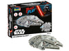 Revell 06566 Build & Play: Star Wars Millennium Falcon - With Authentic Lights & Sounds - 1:164 Scale Unbuilt Pre-coloured Click-Together Toy - 18 Parts - From 6 Years+