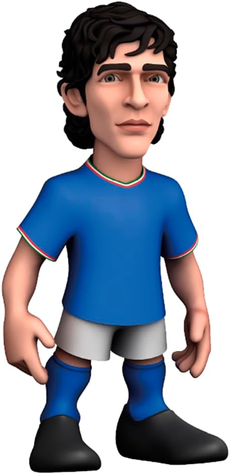 MINIX - Football Legends #112I - Italia - Paolo Rossi - Statuetta da collezione, 12 cm