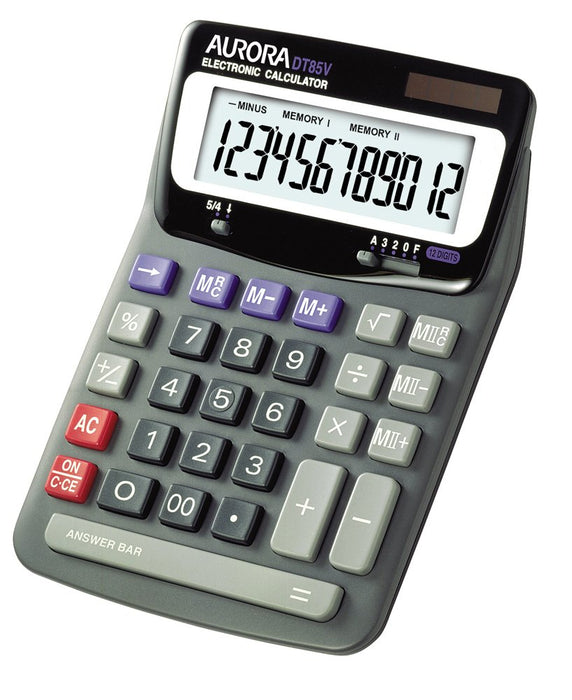 Aurora DT85V Desktop Calculator (Large Heavy Duty Model), Black