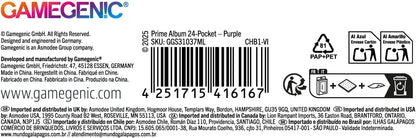 Gamegenic | Prime Album 24-Pocket - Purple | Trading Card Game Accessory