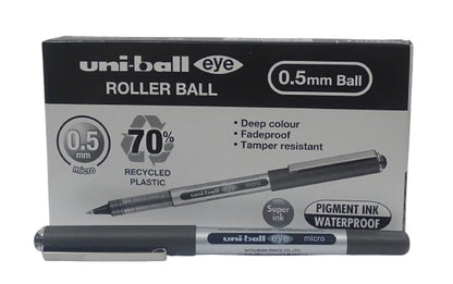 Uni-Ball Rollerball Liquid Ink Eye Micro UB-150E Black 0.5mm Box 12 pcs
