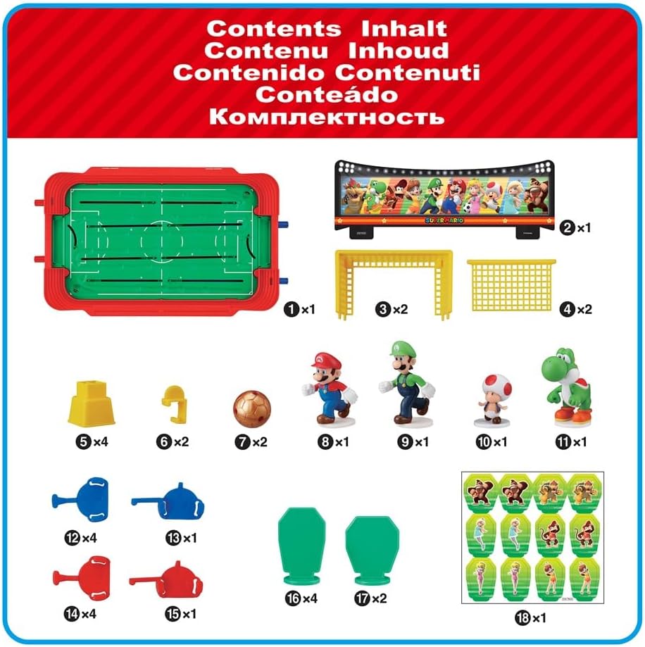 EPOCH Games - 7604 Super Mario Football Striker - Party Game