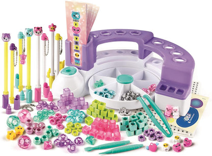 Clementoni The Message Pens – Customise Colourful Pens with Beads, Stickers and Letters for Kids 6+