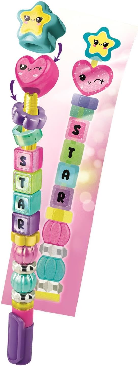Clementoni The Message Pens – Customise Colourful Pens with Beads, Stickers and Letters for Kids 6+