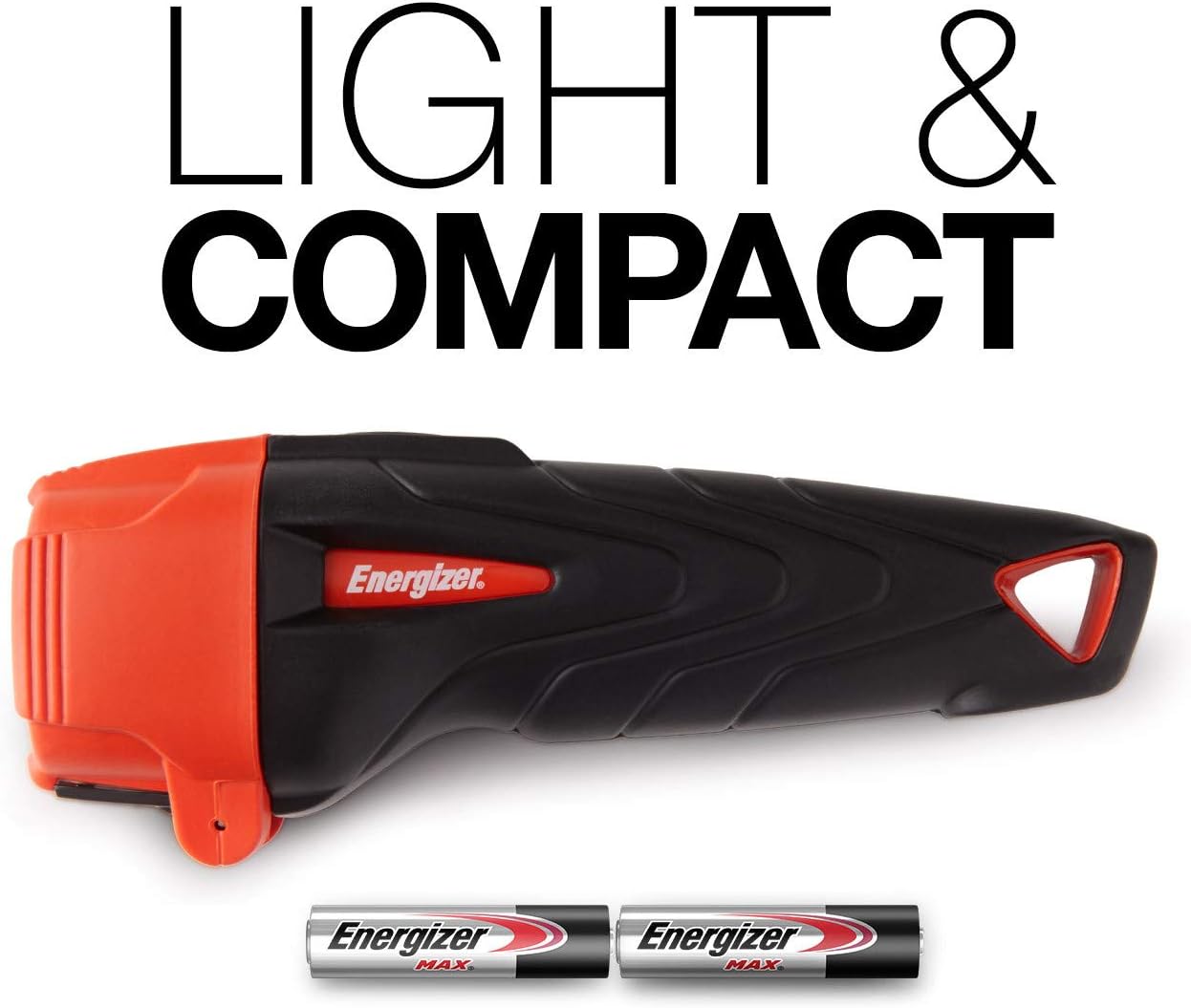 Energizer Linterna LED, Linterna Profesional de Pilas, Resistencia Agua, Mango de Goma, Pilas Incluidas