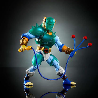 Masters of the Universe Origins & Thundercats, 5.5-inch Posable Action Figure Tygra, 1980s Crossover Toy Removable Armor, Bolo Accessory & Mini Comic