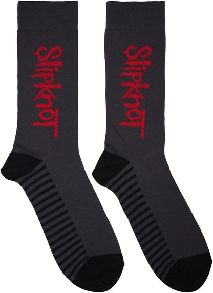 Slipknot - Slipknot Unisex Ankle Socks: Logo Vertical (Grey) (Uk Size 6 - 11)