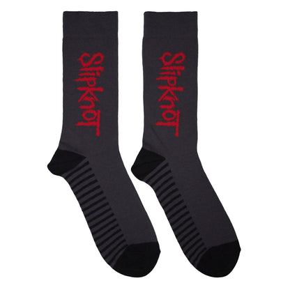 Slipknot - Slipknot Unisex Ankle Socks: Logo Vertical (Grey) (Uk Size 6 - 11)