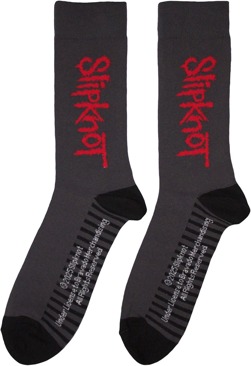 Slipknot - Slipknot Unisex Ankle Socks: Logo Vertical (Grey) (Uk Size 6 - 11)