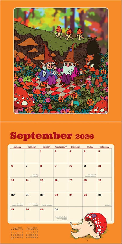 Autumnalwood 2026 Wall Calendar (Includes Stickers