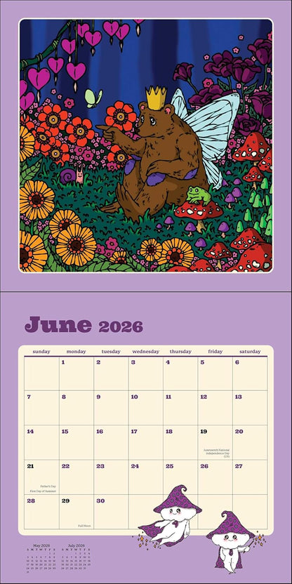Autumnalwood 2026 Wall Calendar (Includes Stickers
