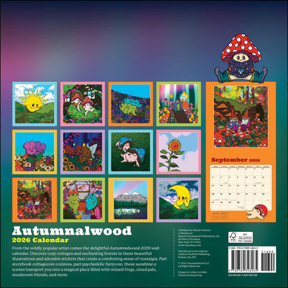 Autumnalwood 2026 Wall Calendar (Includes Stickers
