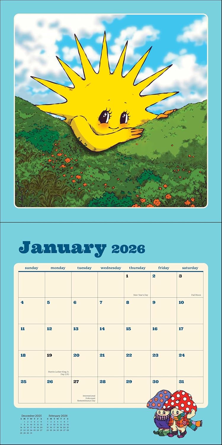 Autumnalwood 2026 Wall Calendar (Includes Stickers