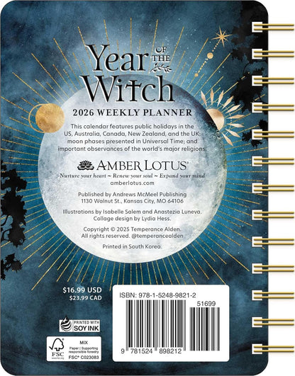 Year of the Witch 2026 Weekly Planner Calendar: Seasonal Intuitive Magick