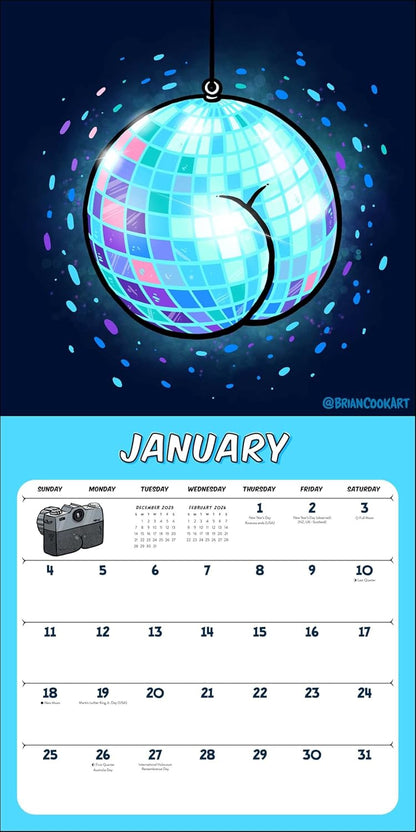 Butts on Things 2026 Wall Calendar