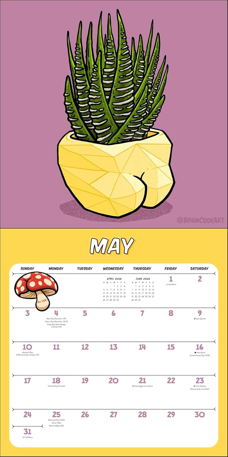 Butts on Things 2026 Wall Calendar