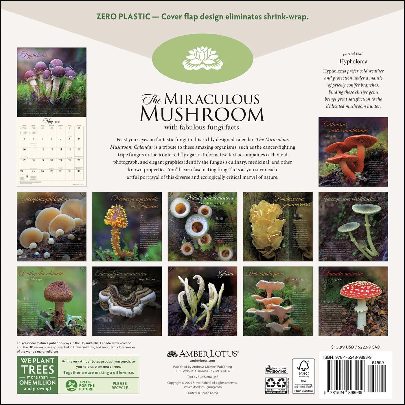 The Miraculous Mushroom 2026 Wall Calendar: With Fabulous Fungi Facts