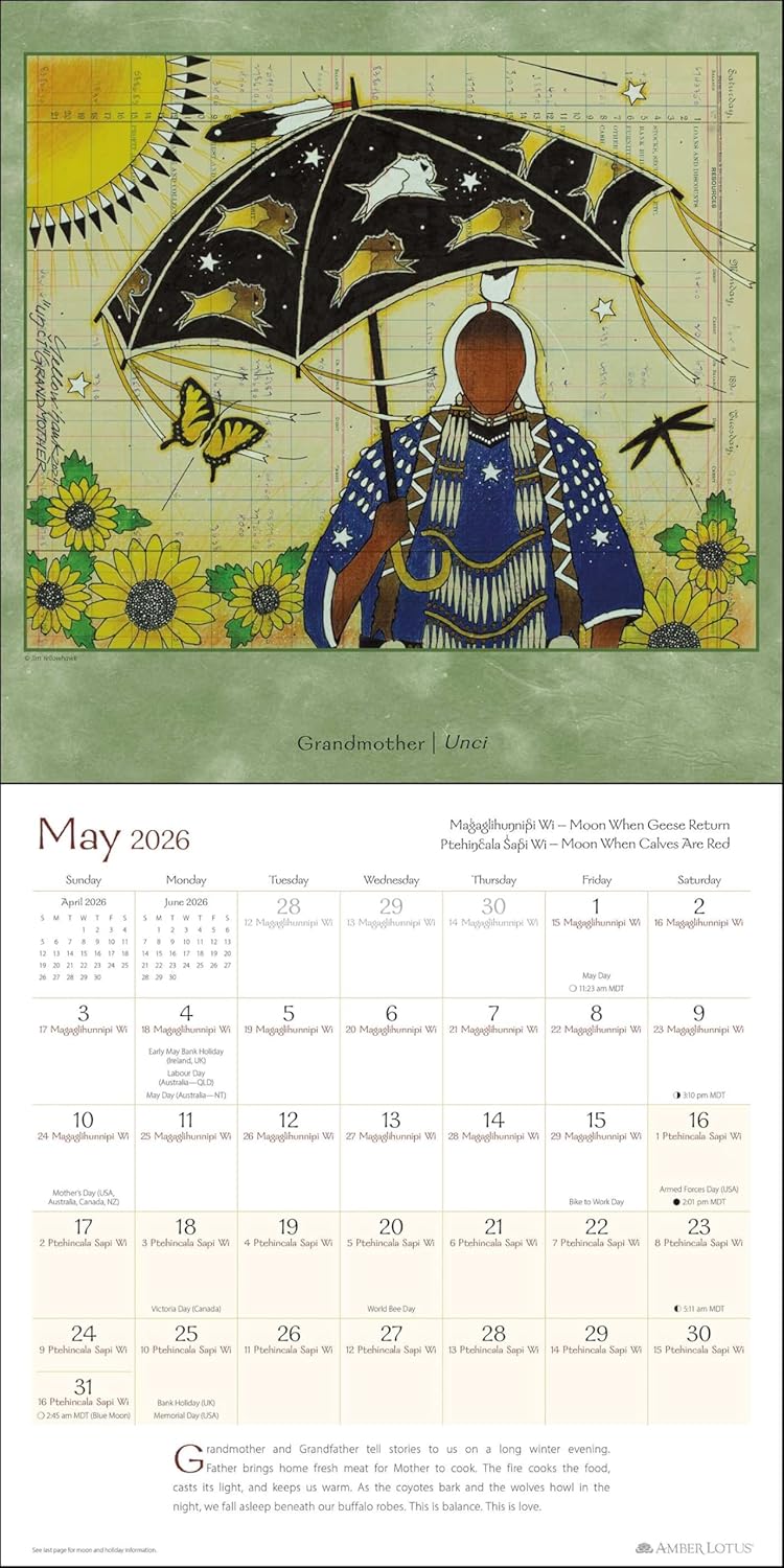Lakota Way 2026 Wall Calendar: Native American Wisdom on Ethics and Character