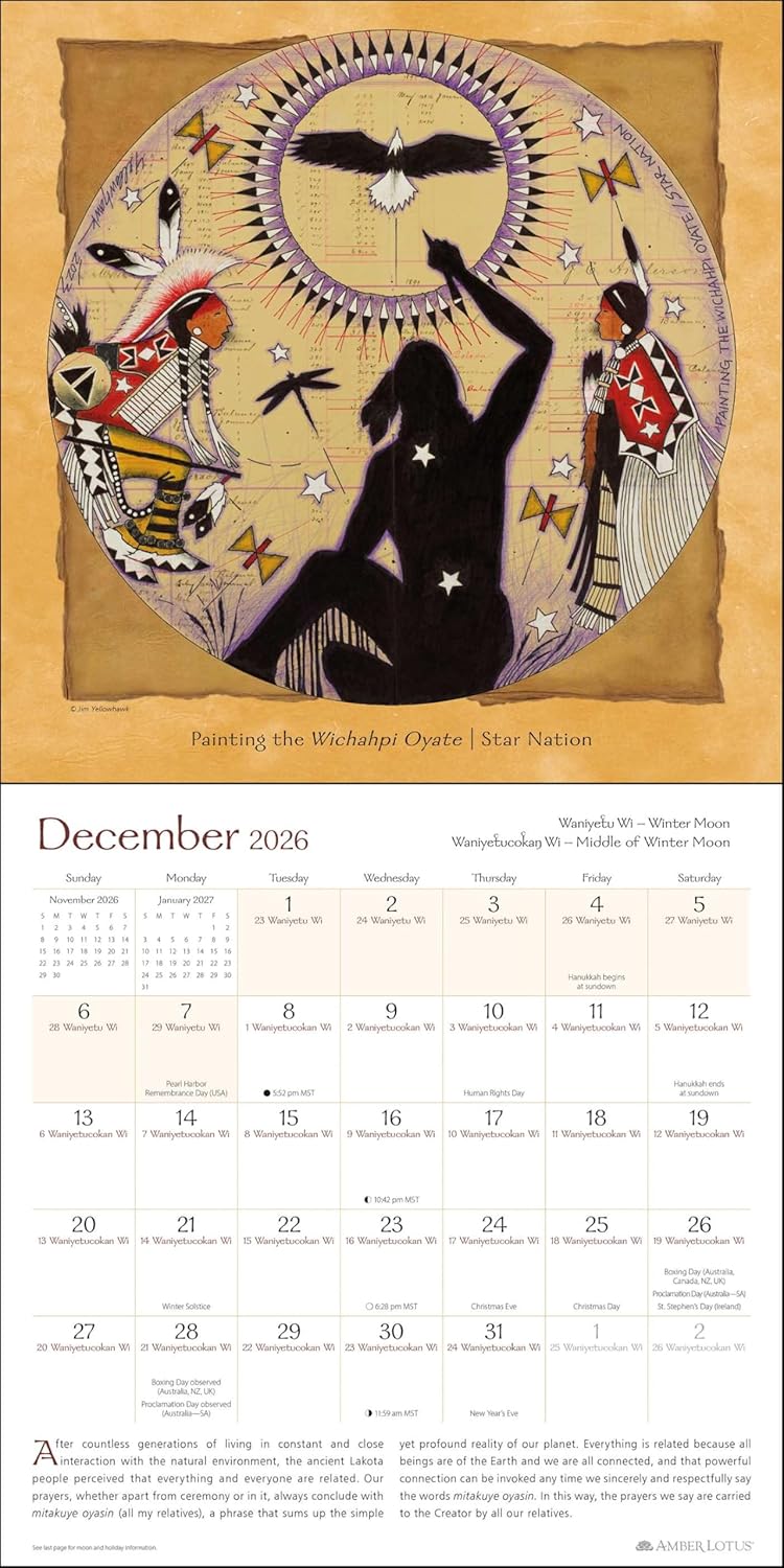 Lakota Way 2026 Wall Calendar: Native American Wisdom on Ethics and Character