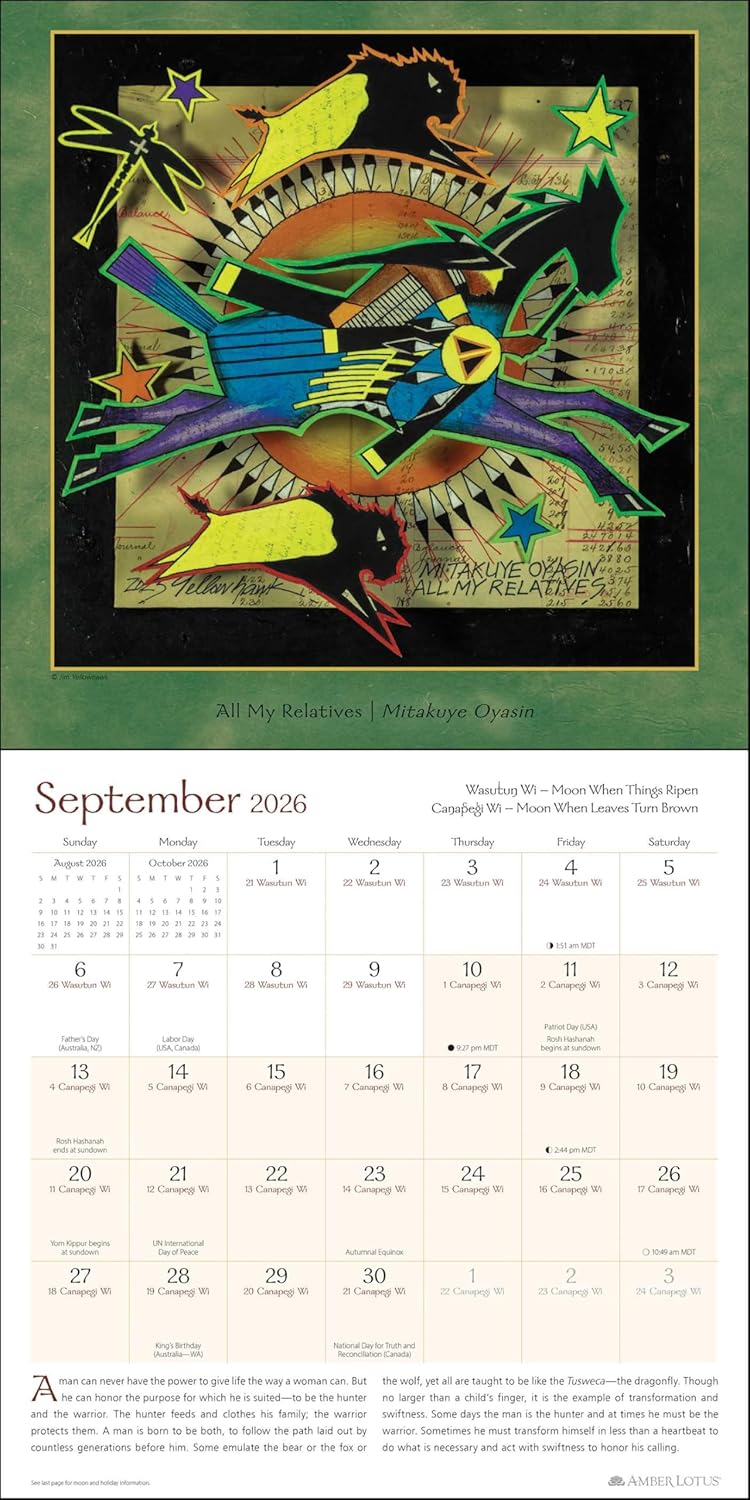 Lakota Way 2026 Wall Calendar: Native American Wisdom on Ethics and Character