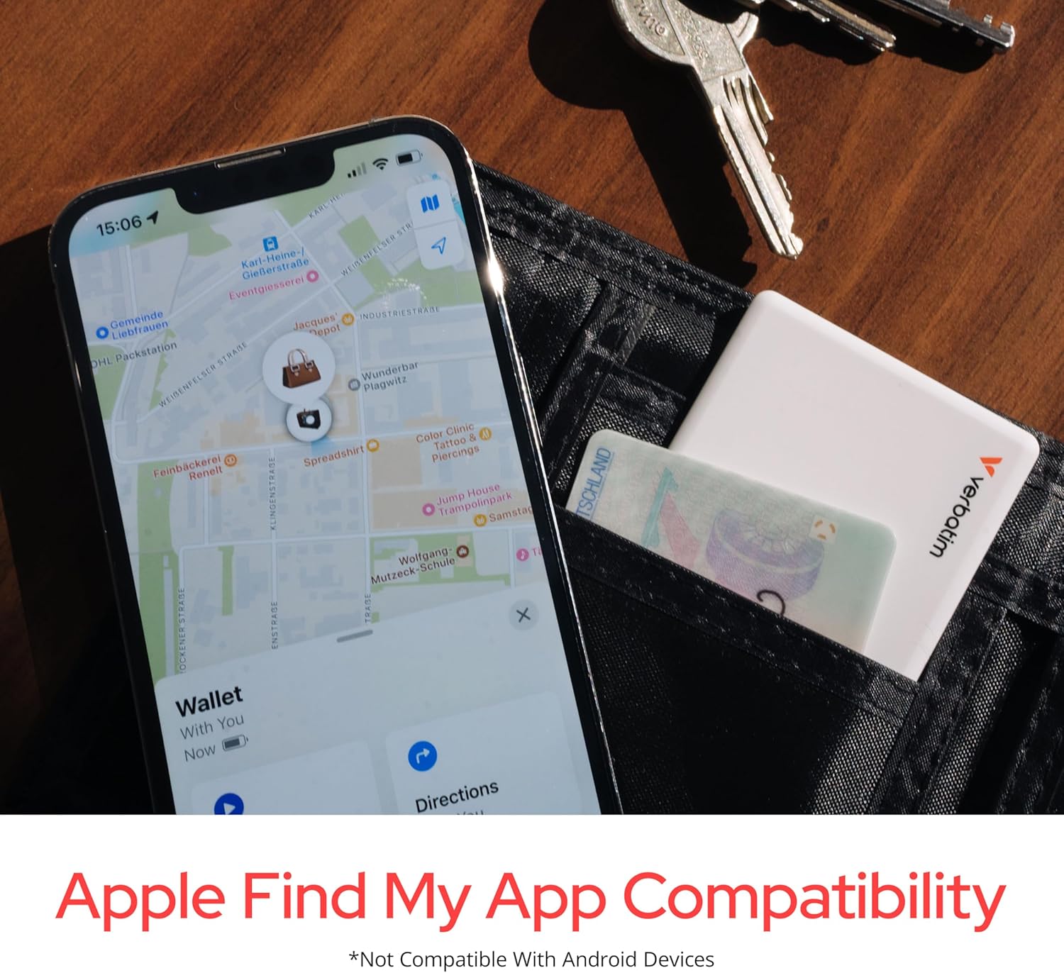 MYFCR-01S My Finder Card Bluetooth Item Finder 1 Pack Silver