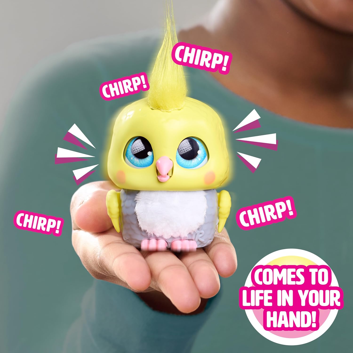 Just Play furReal Handfuls Chirps the Cockatoo, 3.5 Inch Interactive Toy, for Boys and Girls, Ages 4 and Up