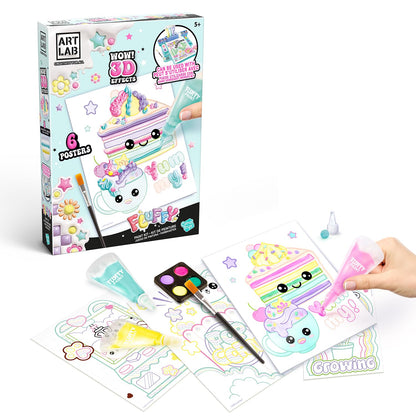 Art Lab Fluffy Paint Kit, 3D Paint Set, Bring Your Designs to Life with 3D Paint! Great Kit for Budding Artists