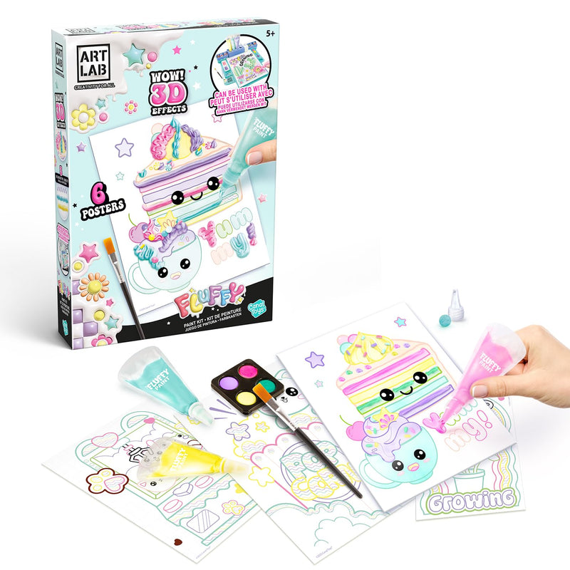 Art Lab Fluffy Paint Kit, 3D Paint Set, Bring Your Designs to Life with 3D Paint! Great Kit for Budding Artists