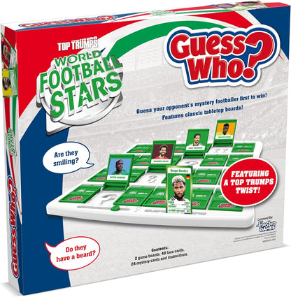 Winning Moves World Football Stars Guess Who? Board Game, Play with Mbappé, Cole Palmer, Núñez, and Harry Kane, easy to set up, gift for ages 6 plus