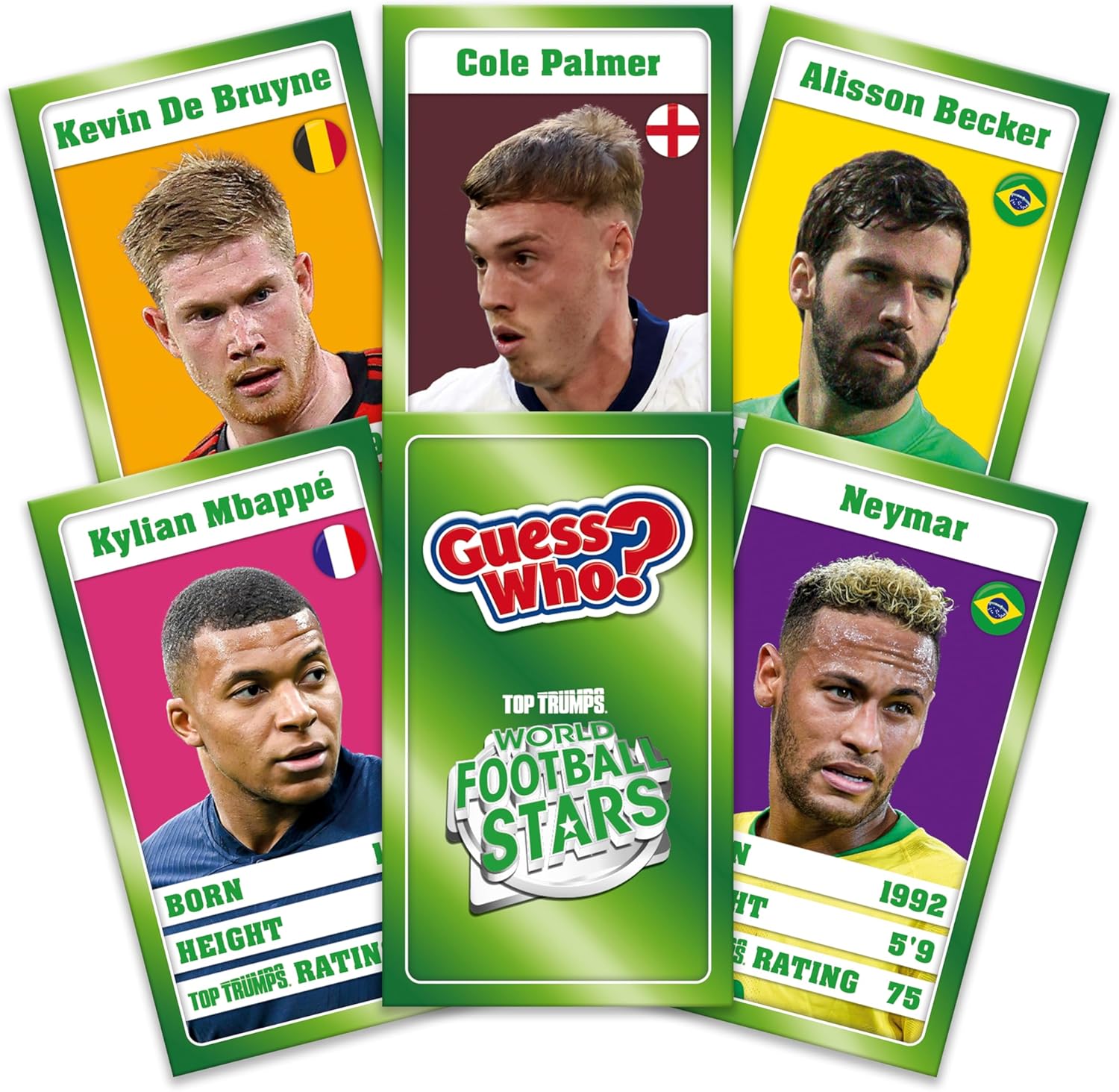 Winning Moves World Football Stars Guess Who? Board Game, Play with Mbappé, Cole Palmer, Núñez, and Harry Kane, easy to set up, gift for ages 6 plus