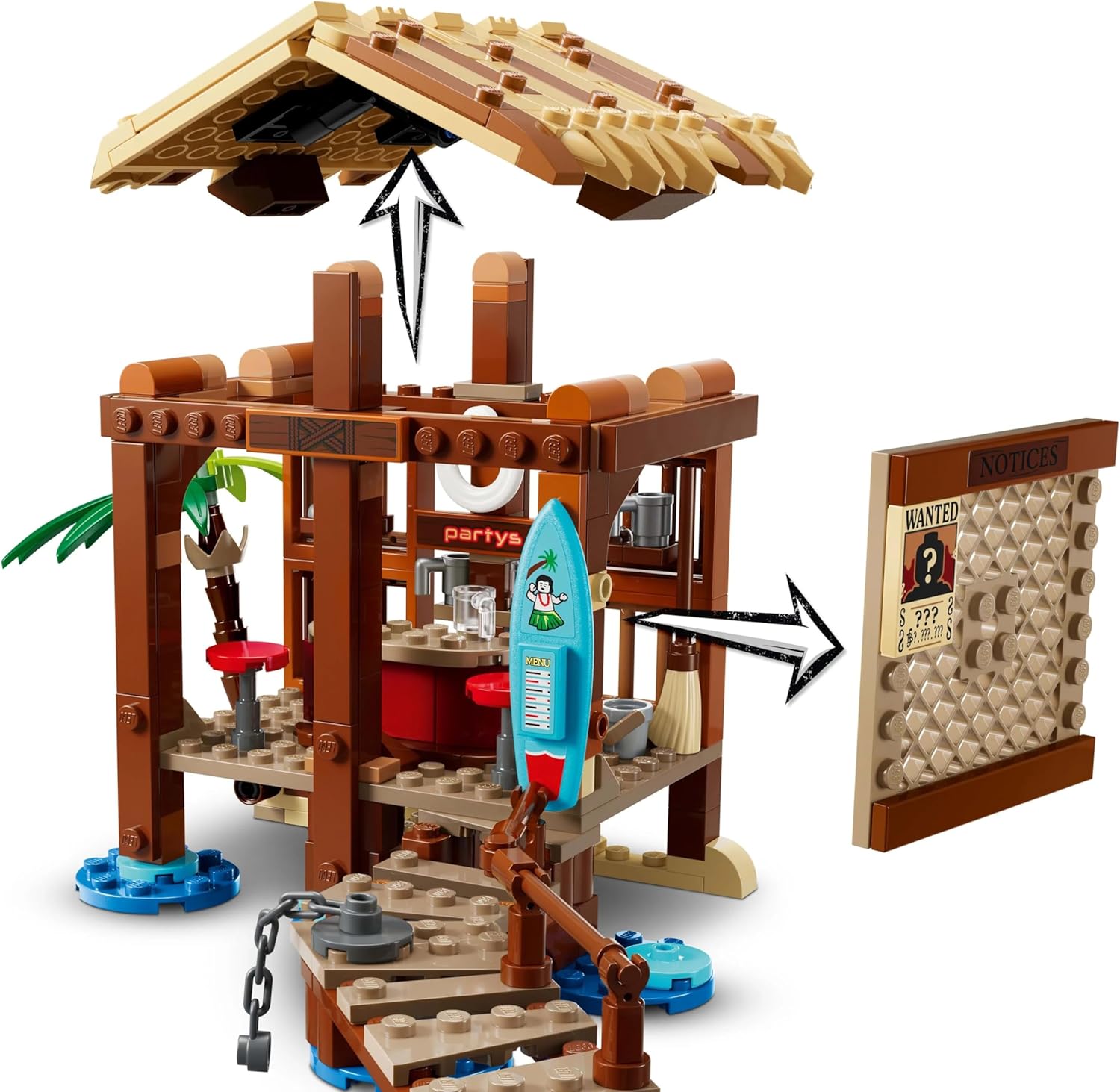 LEGO ONE PIECE Windmill Village Hut Toy with a Boat, Young Luffy, Shanks & Makino Minifigures plus Accessories incl. a Wanted Poster - Anime Gift for 8+ Year Old Boys, Girls & Fans - 75636
