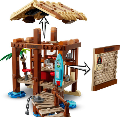 LEGO ONE PIECE Windmill Village Hut Toy with a Boat, Young Luffy, Shanks & Makino Minifigures plus Accessories incl. a Wanted Poster - Anime Gift for 8+ Year Old Boys, Girls & Fans - 75636