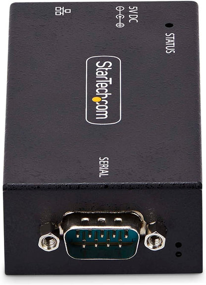 StarTech.com Adattatore da seriale a Ethernet a 1 porta, server di dispositivi seriali IP RS232 remoti, da LAN a DB9, TAA