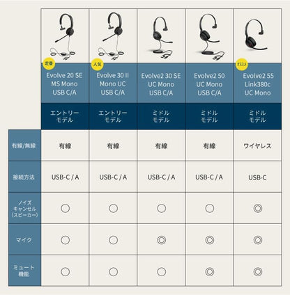 Jabra Evolve 20 SE Mono Headset – Microsoft Certified Headphones for VoIP Softphone with Passive Noise Cancellation – USB-C/A – Black